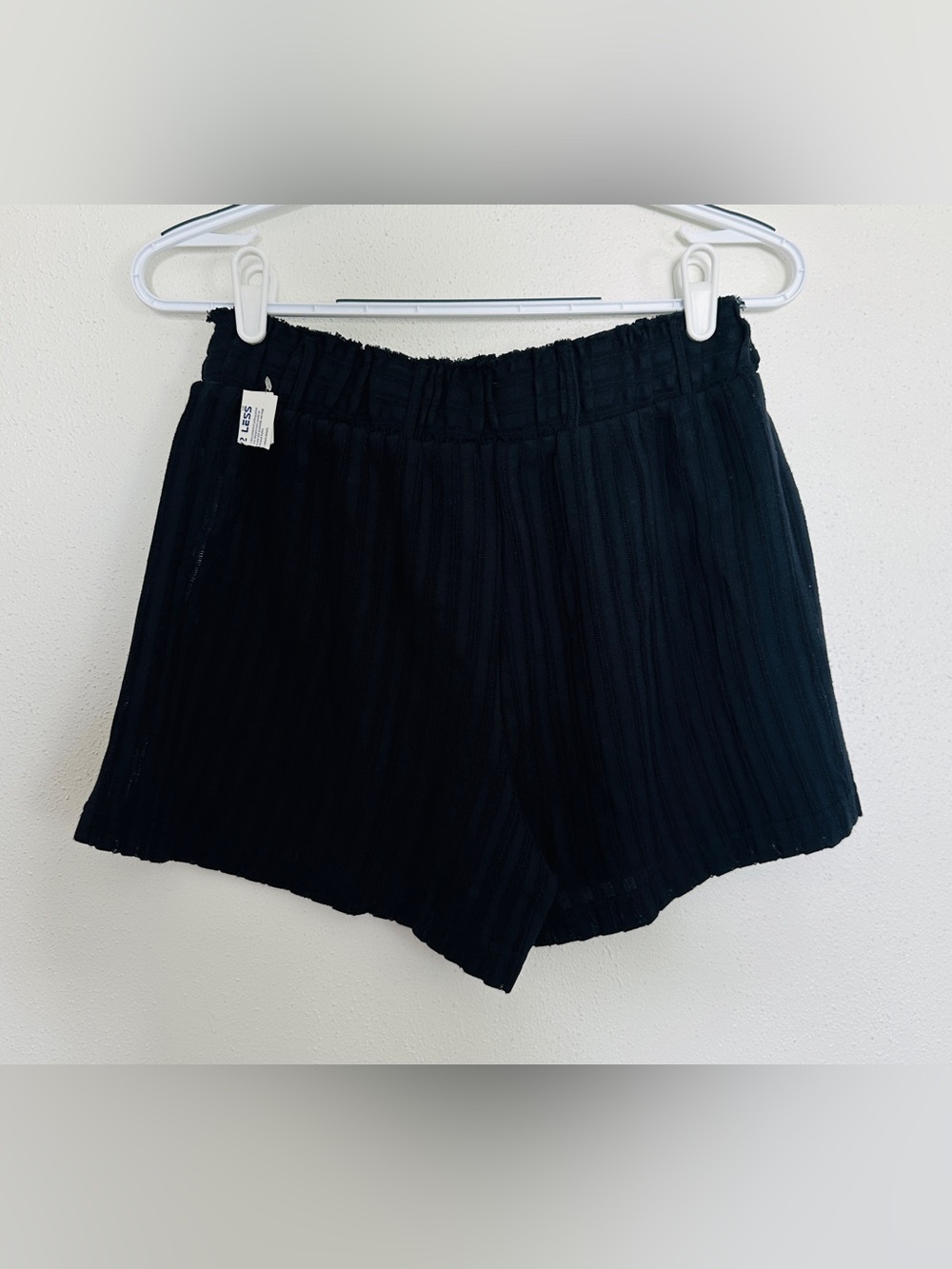 Free People Beach NWT Sheer Black Cotton Gauze Shorts XS Elastic Waist Coverup